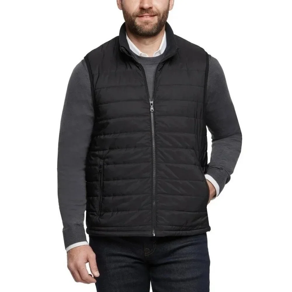 Banana Republic Men's XL Black Quilted Puffer Vest M0424